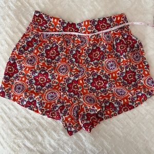 Orange pattern soft light weight shorts